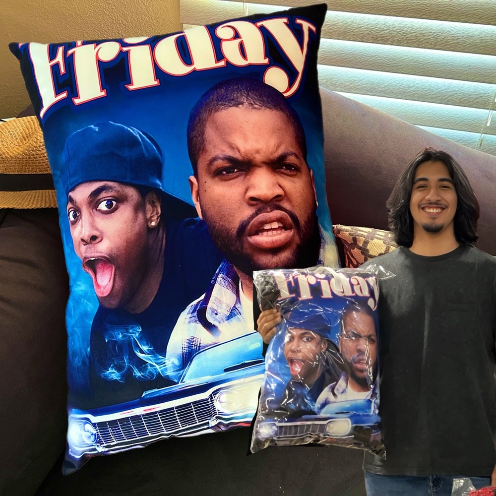 Brand New 24x18 Inch Friday Ice Cube Soft Plush Pillow Chris Tucker Movie